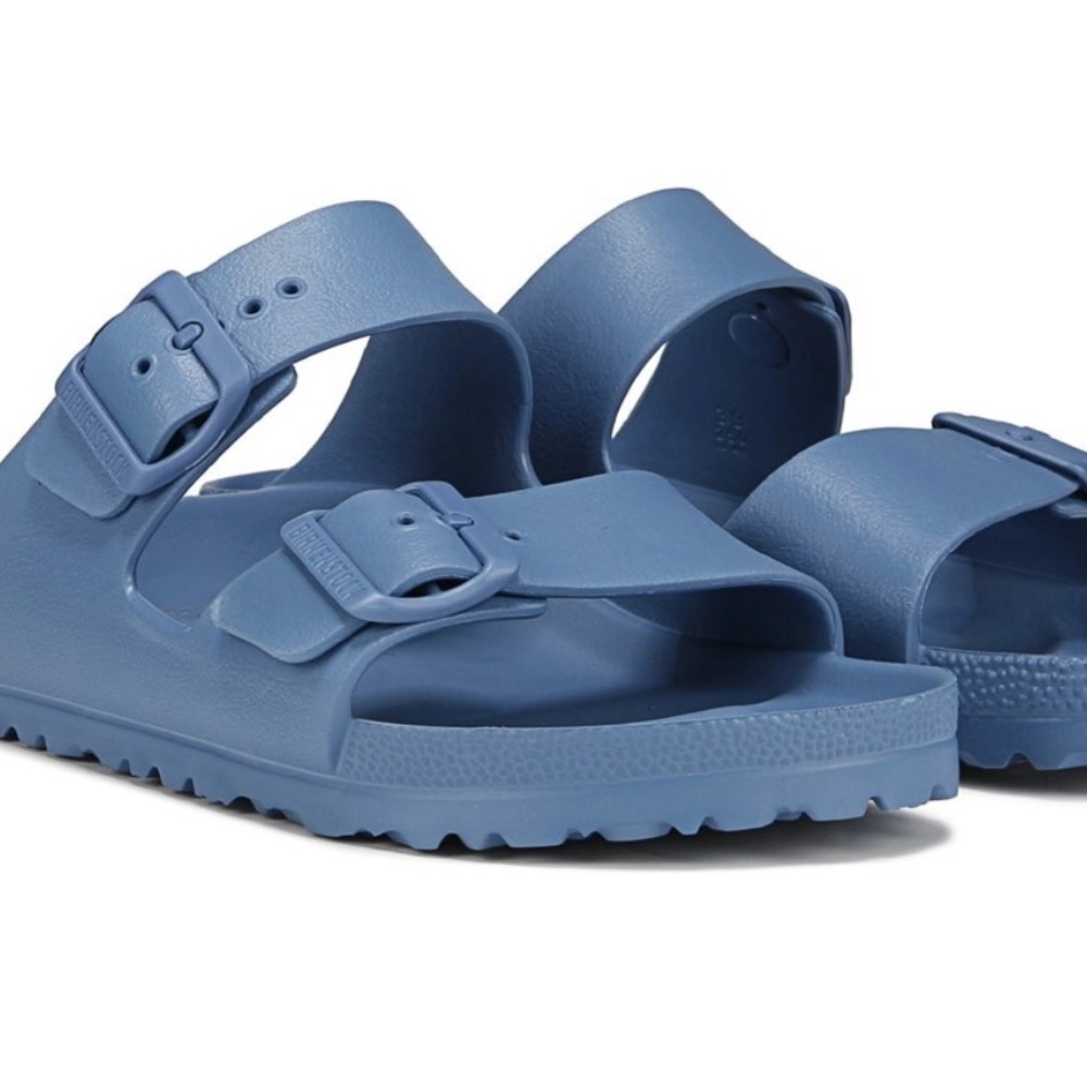 Birkenstock Blue Sandals with Adjustable Straps and Molded Footbed